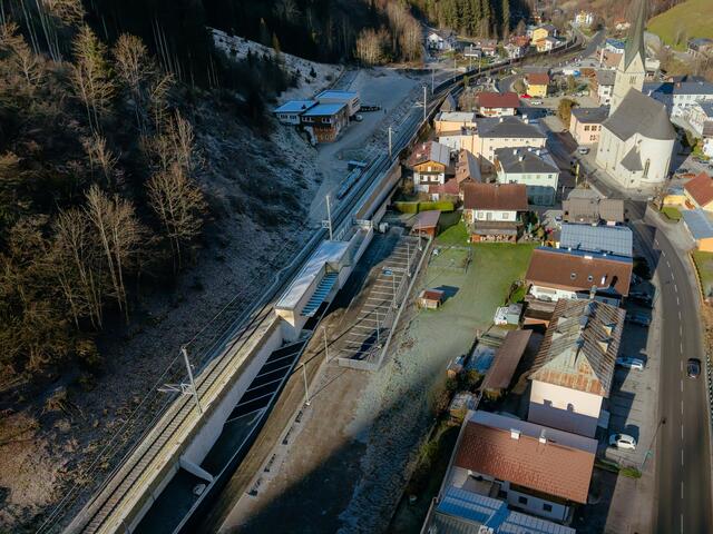 Der neue Bahnhof im Ortszentrum. | Foto: ÖBB Marktl Photography