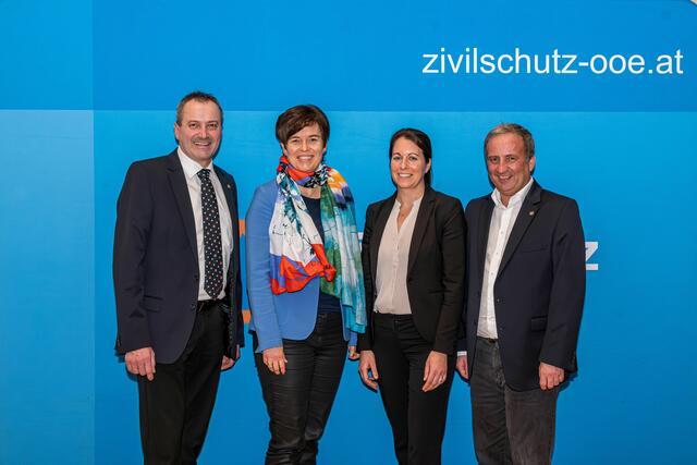 Kloibhofer, Spöck, Laußermair und Hammer (v. li.). | Foto:  Oö. Zivilschutzverband