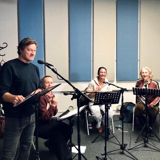 Martin Plattners Hörspiel wird großartig mit den Stimmen von Gerti Drassl, Lisa Hörtnagl, Martina Spitzer und Harald Windisch eingefangen und vom Telfer Frajo Köhle punktgenau vertont. | Foto: Martin Plattner