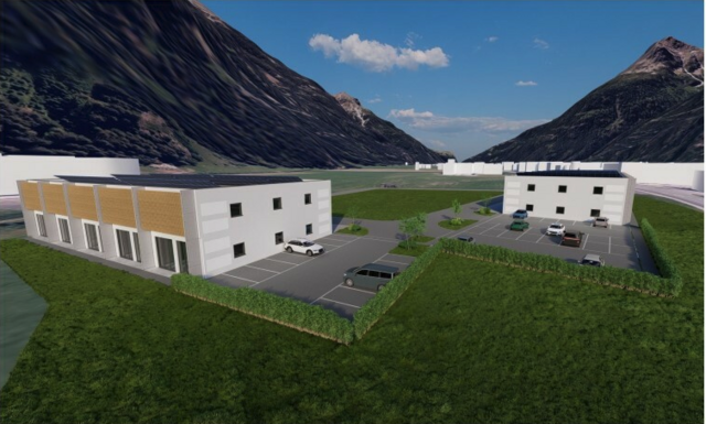 Die Gebäude des neuen Gewerbeparks werden in zwei Bauabschnitten errichtet werden. | Foto: Visualisierung: Auer