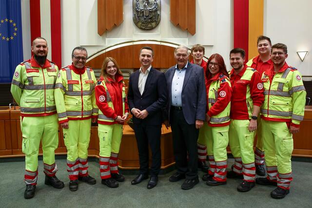 Gruppenbild mit dem Samariterbund | Foto: Landesmedienservice