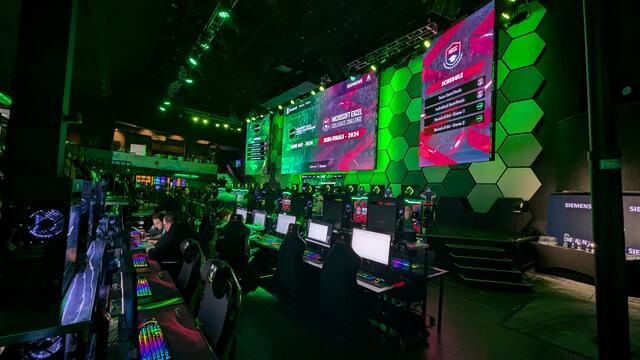 Die HyperXArena Las Vegas während des Wettkampfs. | Foto: Familie Weber