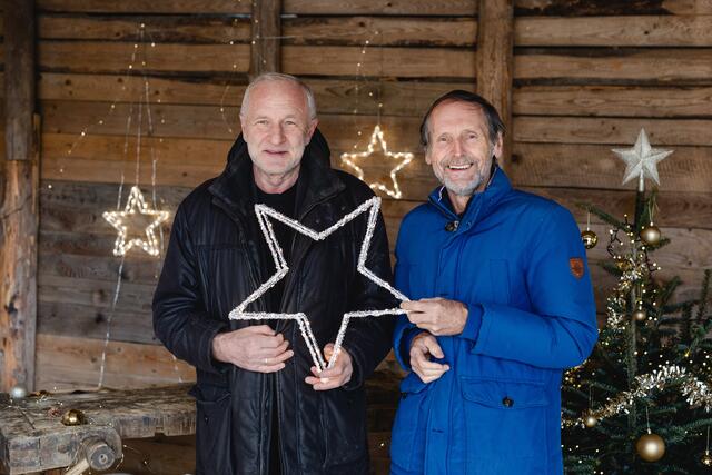 Den Stern fest im Griff (von links): Franz Hofstadler, Martin Zellinger. | Foto: Zellinger