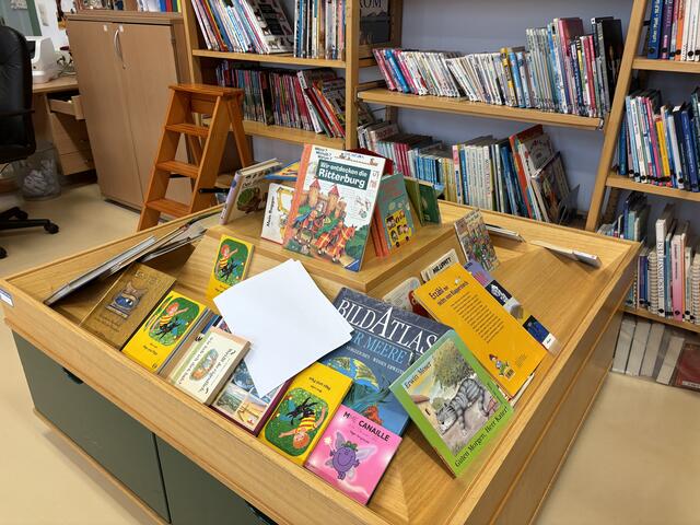 Die Bibliothek in der Schule in der Julius-Meinl-Gasse ist gefüllt mit Büchern. | Foto: Michael Marbacher/MeinBezirk