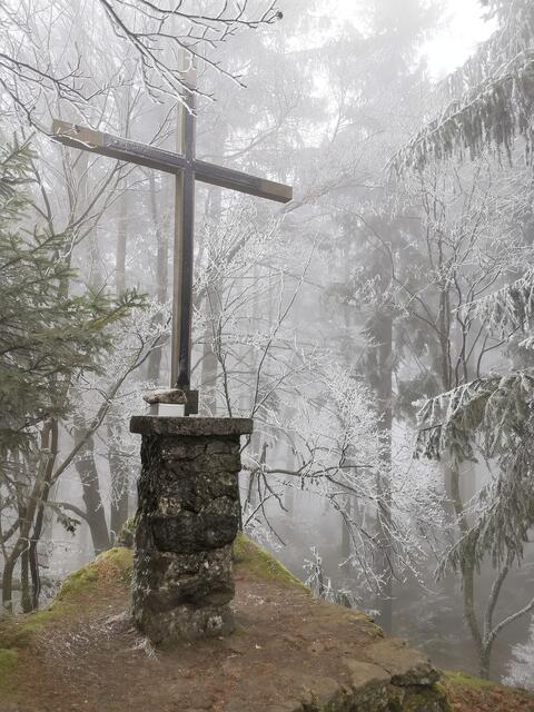 Regionaut Johann Mayer postete im November 2024 eine Aufnahme vom höchsten Punkt im Bezirk: "Haugstein mit Raureif" schrieb er dazu.  | Foto: Johann Mayer