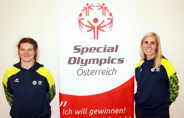 Solveigh Weindorfer (links) aus Eberschwang und ihre Betreuerin Maria Gruber aus Neuhofen. | Foto: Special Olympics Österreich
