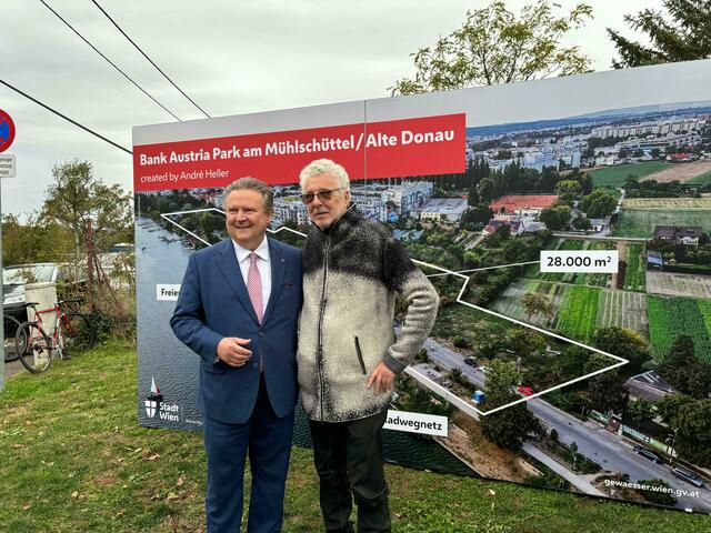 Bürgermeister Michael Ludwig freut sich, den Künstler André Heller für die Kuration des Park gewonnen zu haben. | Foto: Luise Schmid/MeinBezirk