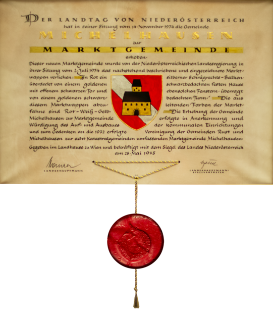 50 Jahre Markterhebung - Urkunde | Foto: Gemeinde Michelhausen