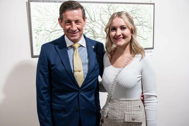 Die gute Seele im Hintergrund: Karo Sorko von der Marktgemeinde Gamlitz mit Franz Schober. | Foto: Günter Simmerl