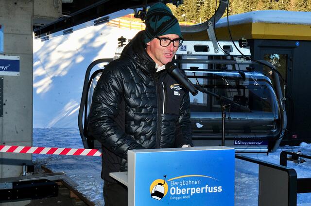 Bergbahnen-Geschäftsführer Manuel Hujara brachte seinen Dank an alle Beteiligten zum Ausdruck. | Foto: Hassl
