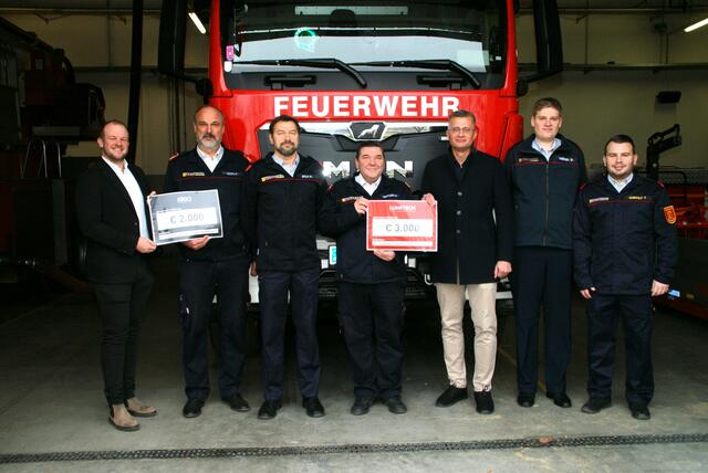 Von links: Michael Paukowits, Franz Kropf, Manfred Bäck, Alfred Gratzer, Stefan Tasch, Dominik Weber und Fabian Gumhold.