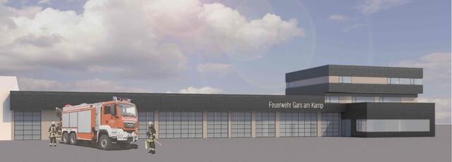 Der geplante Neubau des Feuerwehrhauses. | Foto: Gemeinde Gars