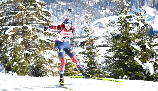 Lisa Hauser landete im Sprint am 34. Platz. | Foto: Ski Austria/Weigl