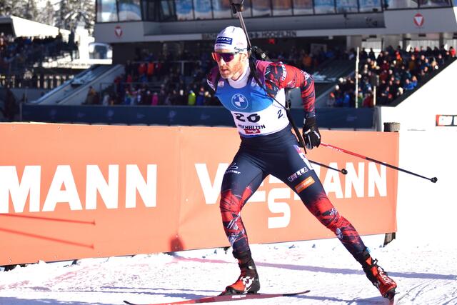 Simon Eder im Sprint. | Foto: Ski Austria/Weigl