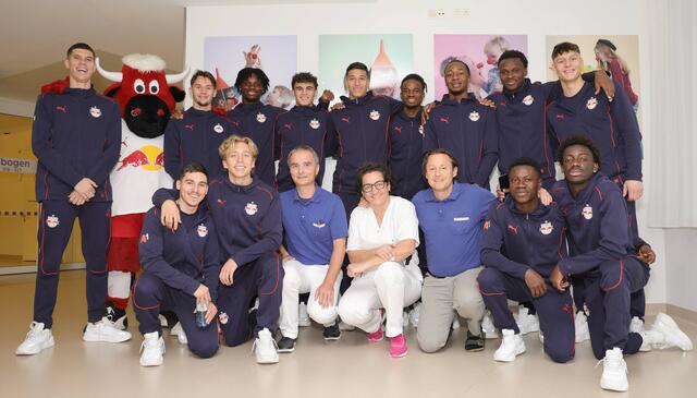 Spieler des FC Red Bull Salzburg im Kardinal Schwarzenberg Klinikum. | Foto: KSK