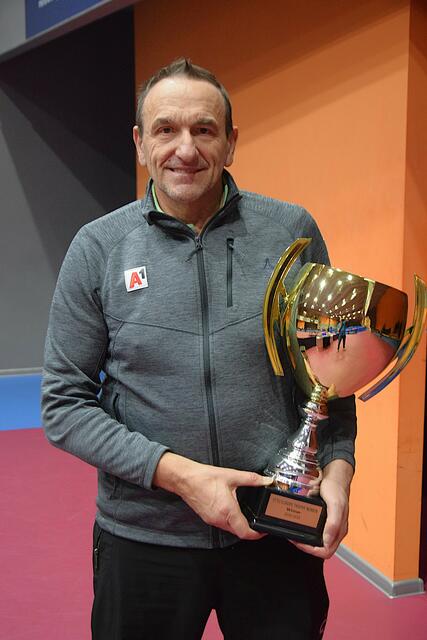Obmann Hermann Moser - SU Sparkasse Kufstein - ETTU Europe Trophy. | Foto: Schwaighofer