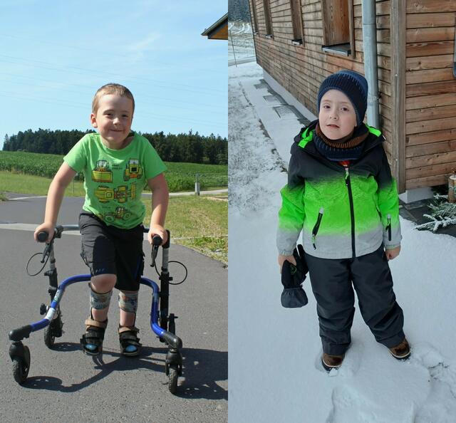 Vor einem Jahr war Andreas noch auf seinen Rollator angewiesen. Heute kann er teilweise schon frei gehen. | Foto: MB/Ernecker