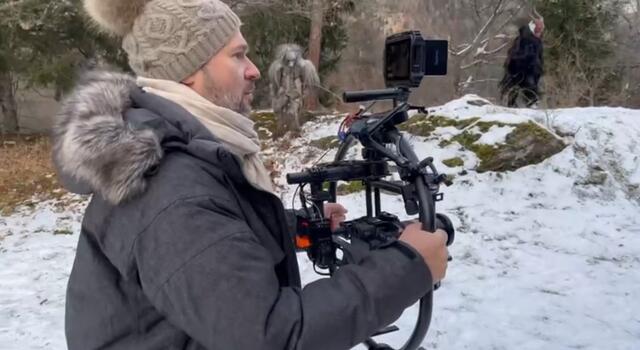 Beim Dreh mit Stefan Placzek in Penk | Foto: Privat