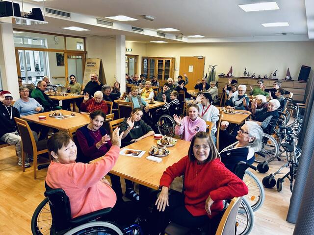 Die vierte Klasse der Mittelschule Straß besuchte das Pflegeheim in St. Veit am Vogau. | Foto: MS Straß