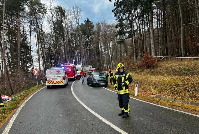 Zusammenstoß zweier PKWs bei Mauerbach fordert drei Verletzte. | Foto: DOKU-NÖ