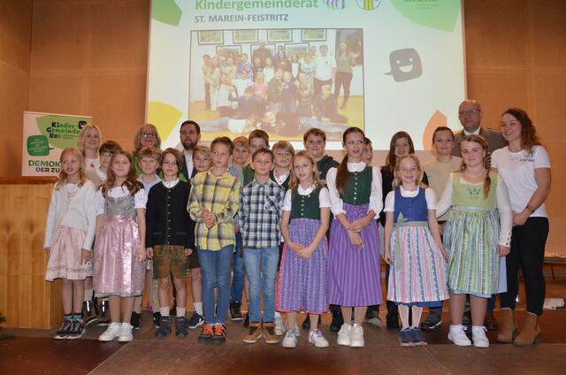 Der Kindergemeinderat in St. Marein-Feistritz wurde angelobt. | Foto: Oblak