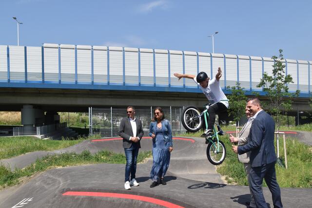 Auch eine Pumptrack gibt es am Tangentenpark. | Foto: Karl Pufler/MeinBezirk