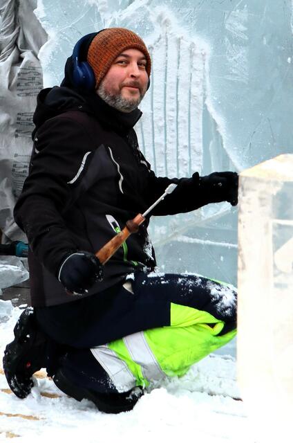 Hier ist Antti Pedrozo bei den Arbeiten 2022 zu sehen | Foto: Gerhard Langmann