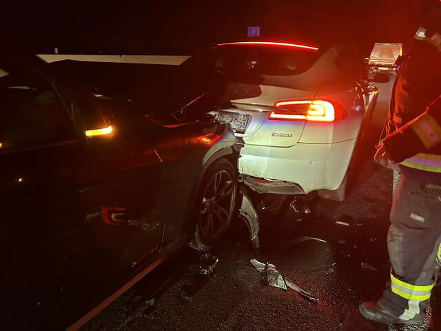 Beim Auffahrunfall wurde niemand der beiden Lenker verletzt. | Foto: FF Mattersburg