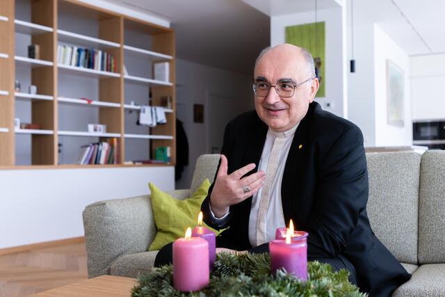 Mit der Diözesankonferenz und dem Heligen Jahr stehen 2025 zwei große Ereignisse für Wilhelm Krautwaschl an. | Foto: Konstantinov