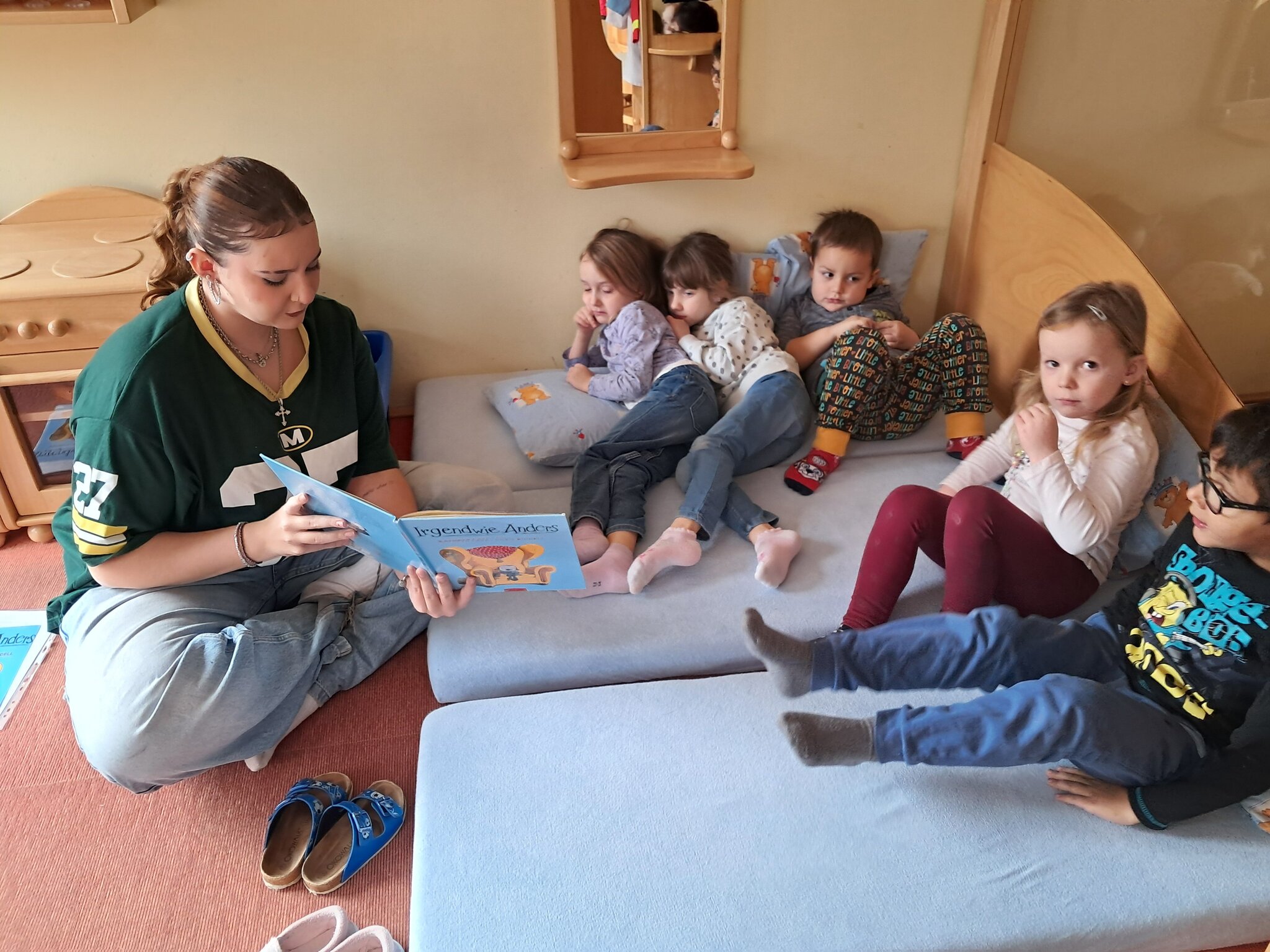 FS Kleinraming zu Besuch im Kindergarten „Eins, zwei oder drei? Wir waren dabei! Steyr