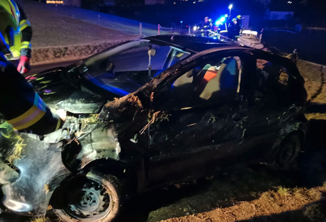 Unfall auf der Kefermarkter Straße | Foto: FF Gutau