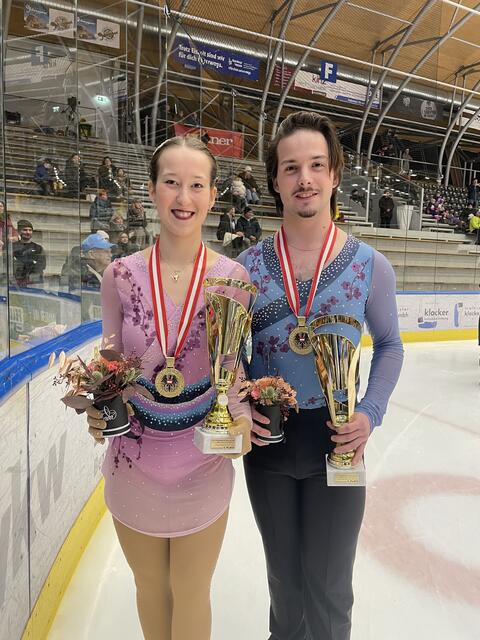 Corinna und Patrik Huber sicherten sich zum dritten Mal in Folge den österreichischen Staatsmeistertitel im Eistanzen. | Foto: Huber