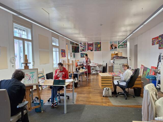 Blick in eines der beiden Ateliers | Foto: Ulrike Walner