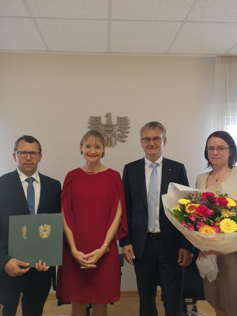 Erhard Neubauer, Katharina Lehmayer, Richard  Simsalik und Karin Mülleder (v.l.) | Foto: Landesgericht Krems