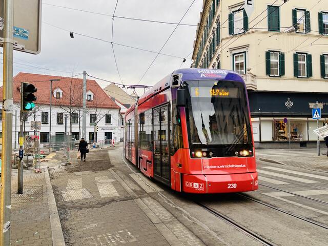 Annenstraße gesperrt: Von Ende Mai bis zum Schulbeginn im September wird keine Bim durch die Annenstraße fahren: Grund: der Lückenschluss der Innenstadtentlastungsstrecke und weitere Sanierungsarbeiten. | Foto: MeinBezirk