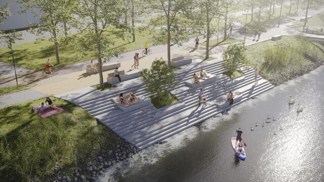 Auch Sitzstufen und Begrünungsmaßnahmen sind geplant. | Foto: ARchitekturkollektiv G.U.T