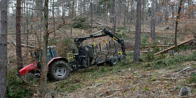 Rückwärts geht es wieder rauf. Ohne Ketten keine Chance.
