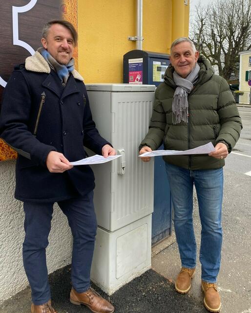 Bürgermeister Günter Streicher (r.) und der für Verkehr zuständige Vizebürgermeister Stefan Wimmer. | Foto:  Stadtgemeinde Schärding