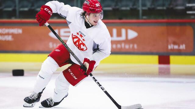 Marco Kasper beim Sommertraining mit dem EC-KAC | Foto: GEPA/Daniel Götzhaber