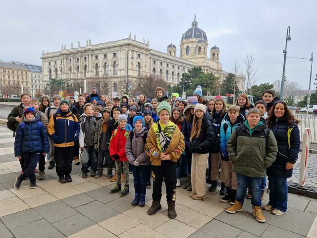 Die Kautzener Schüler in Wien | Foto: MS Kautzen