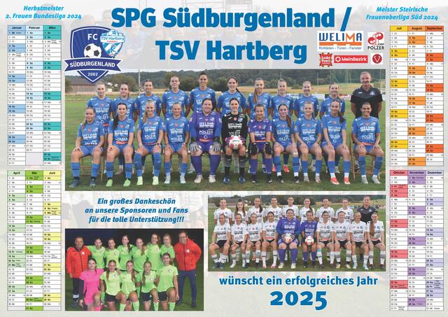 Der Jahreskalender der SPG Südburgenland/TSV Hartberg  | Foto: Michael Strini