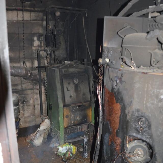 In diesem Heizraum kam es zum Brand. | Foto: FF Schulleredet