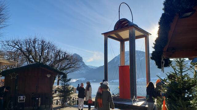 Die berühmte 16 Meter hohe Laterne in St. Wolfgang. 