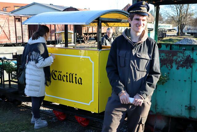 Vorne Inititiator Noah Dudek, hinter ihm Prachtstück Cäcilia | Foto: Gerhard Langmann