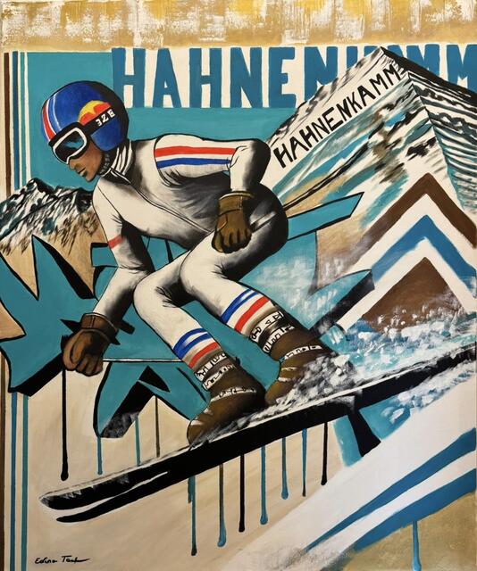 Titel : Hahnenkamm-Spirit
Maße: 100 x 120 | Foto: Edina Tarfarkas-Czajlik