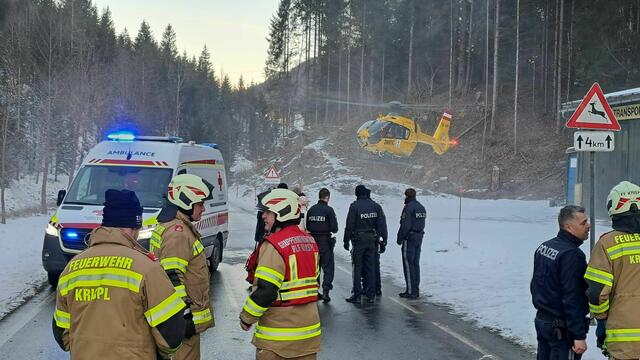 Schwerer Motorradunfall in Krispl-Gaissau. | Foto: FF Krispl