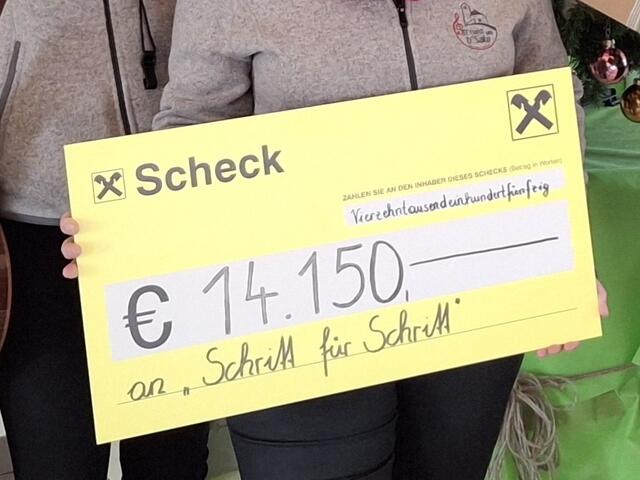 Die stolze Summe von 14.150,-- Euro wurde an den Verein "Schritt für Schritt" übergeben | Foto: Privat