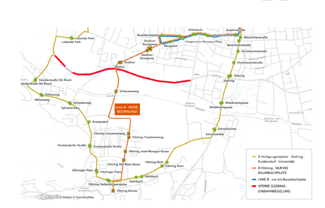 Mit diesen Einschränkungen müssen Sie am 4. und 5. Jänner 2025 bei den KMG-Bussen rechnen. | Foto: STW-Klagenfurt