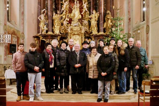 Freude bei den Gestaltern der Christmette in Maria Lebing rund um Hermine Grabner, Hermine Pack und Rupert Kroisleitner. | Foto: G. Schnitzer