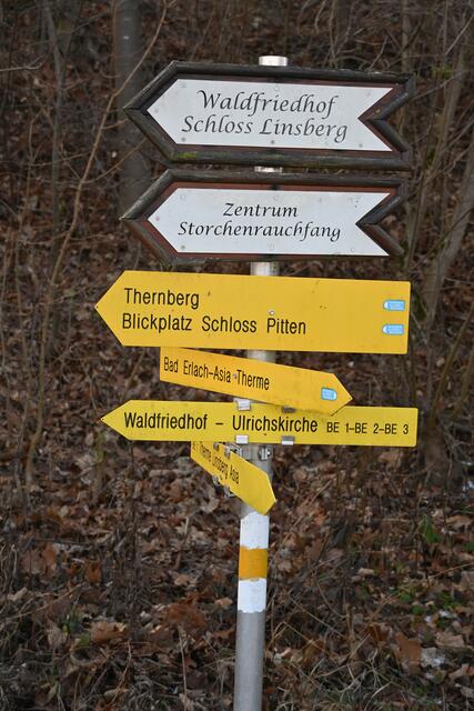 Da ging ich Richtung Waldfriedhof und Schloss